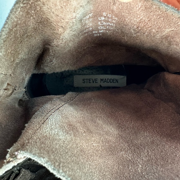 Steve Madden Colony Brown Suede Buckle Ankle Boots Size 6.5 - Picture 12 of 13